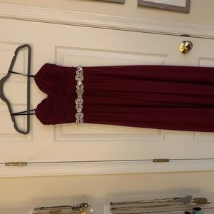 Fushia Maxi Gown Strapless size 3
